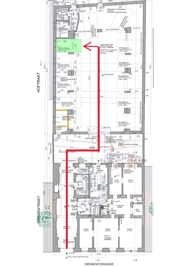 Ebenerdige Sammelgarage: Pkw-Stellplatz – Grünentorgasse, 1090 Wien | Foto 6 von 7